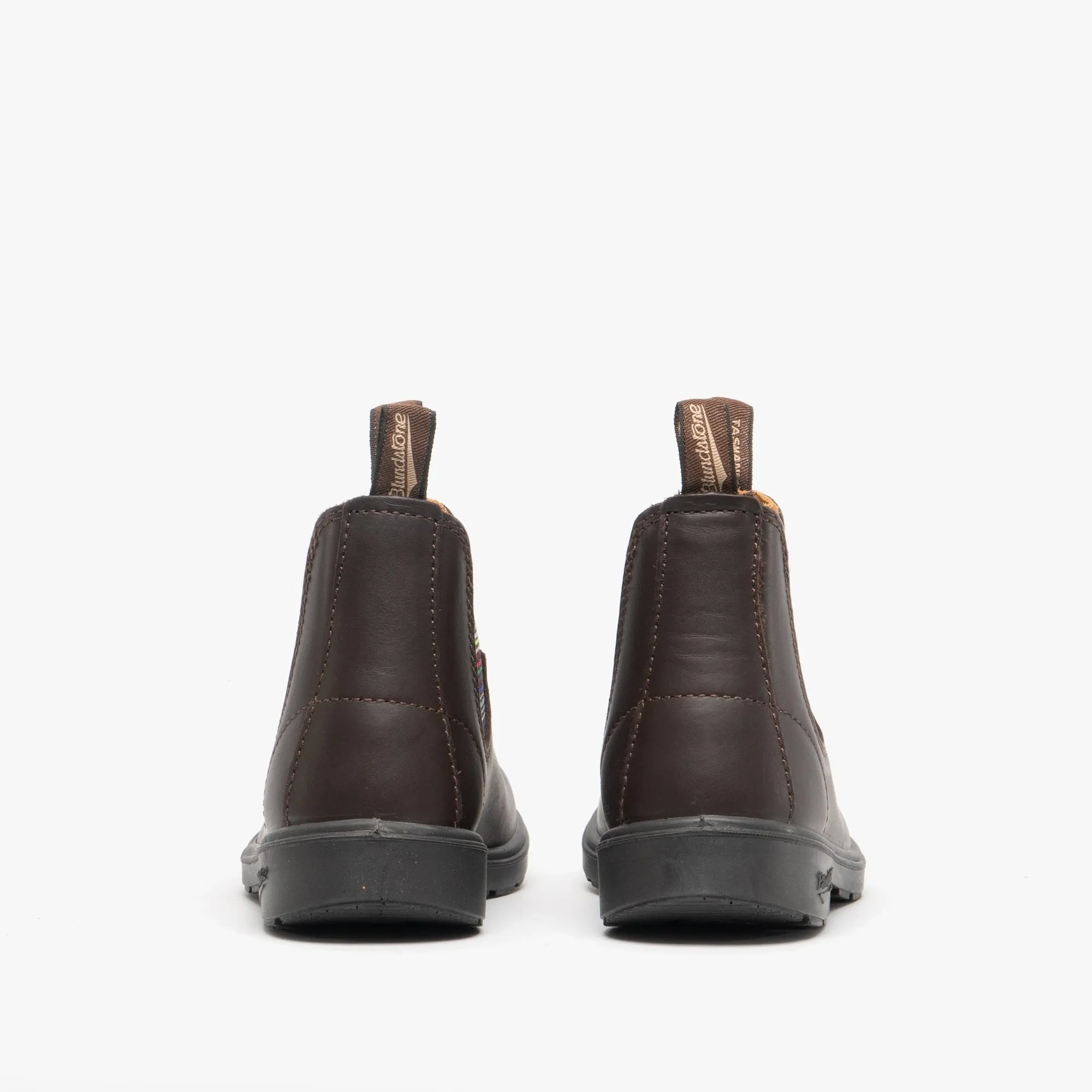 Blundstone 1413 Kids Leather Chelsea Boots Brown Stripes