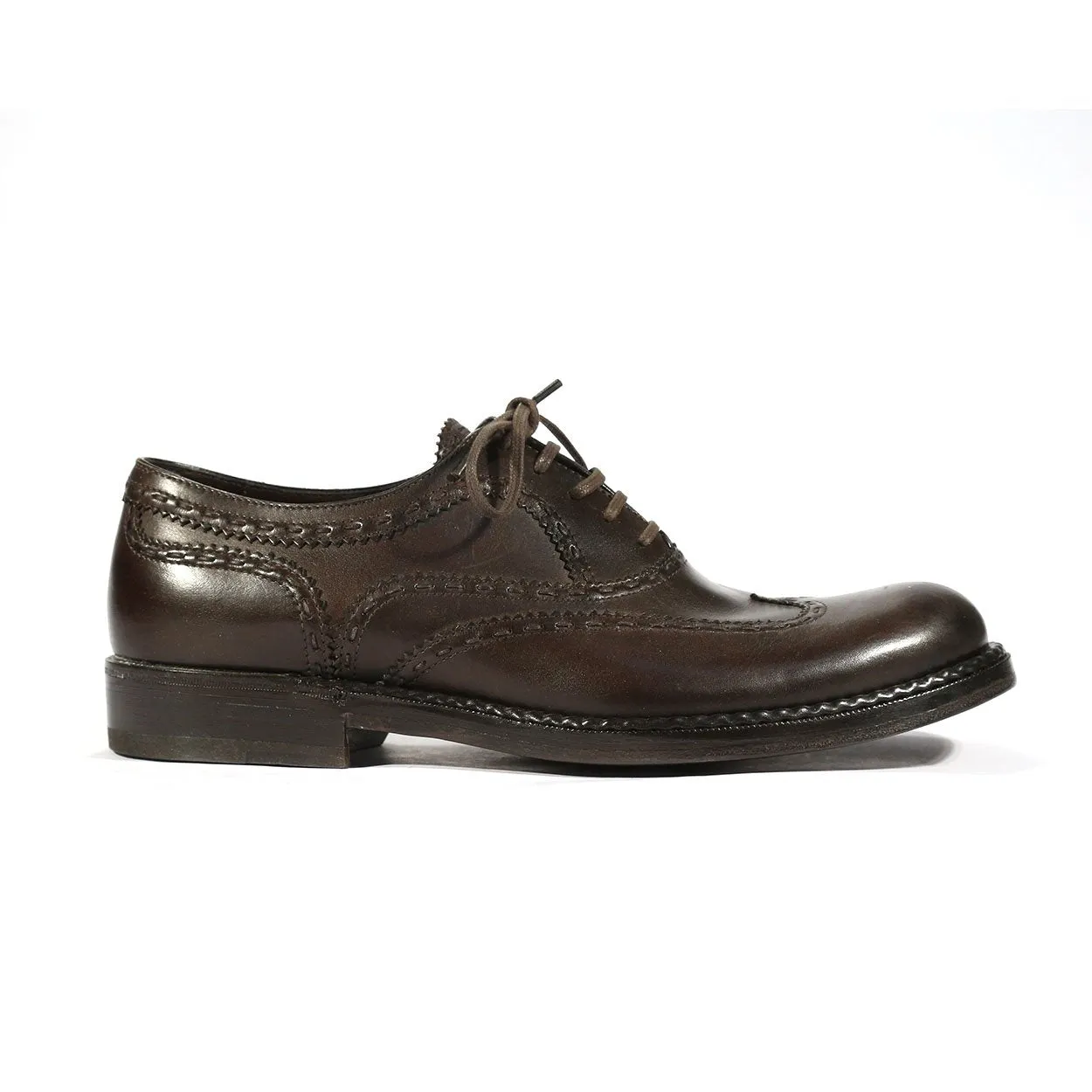 Bottega Veneta Men's Brown Leather Lace-Up Designer Shoes (BOT1501)