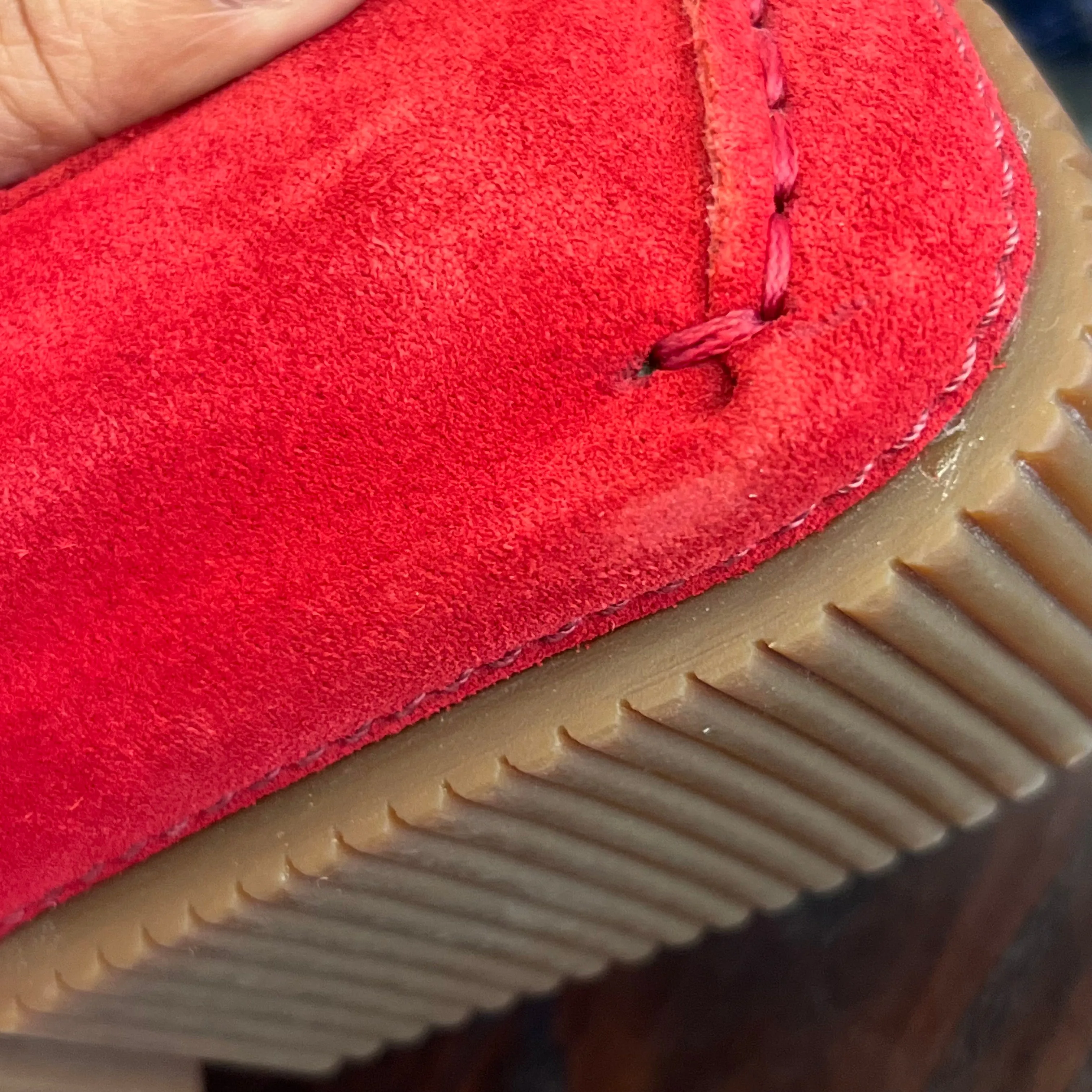 Bottega Veneta Red Intrecciato Suede Bow Slip On Loafers | Pre Loved |