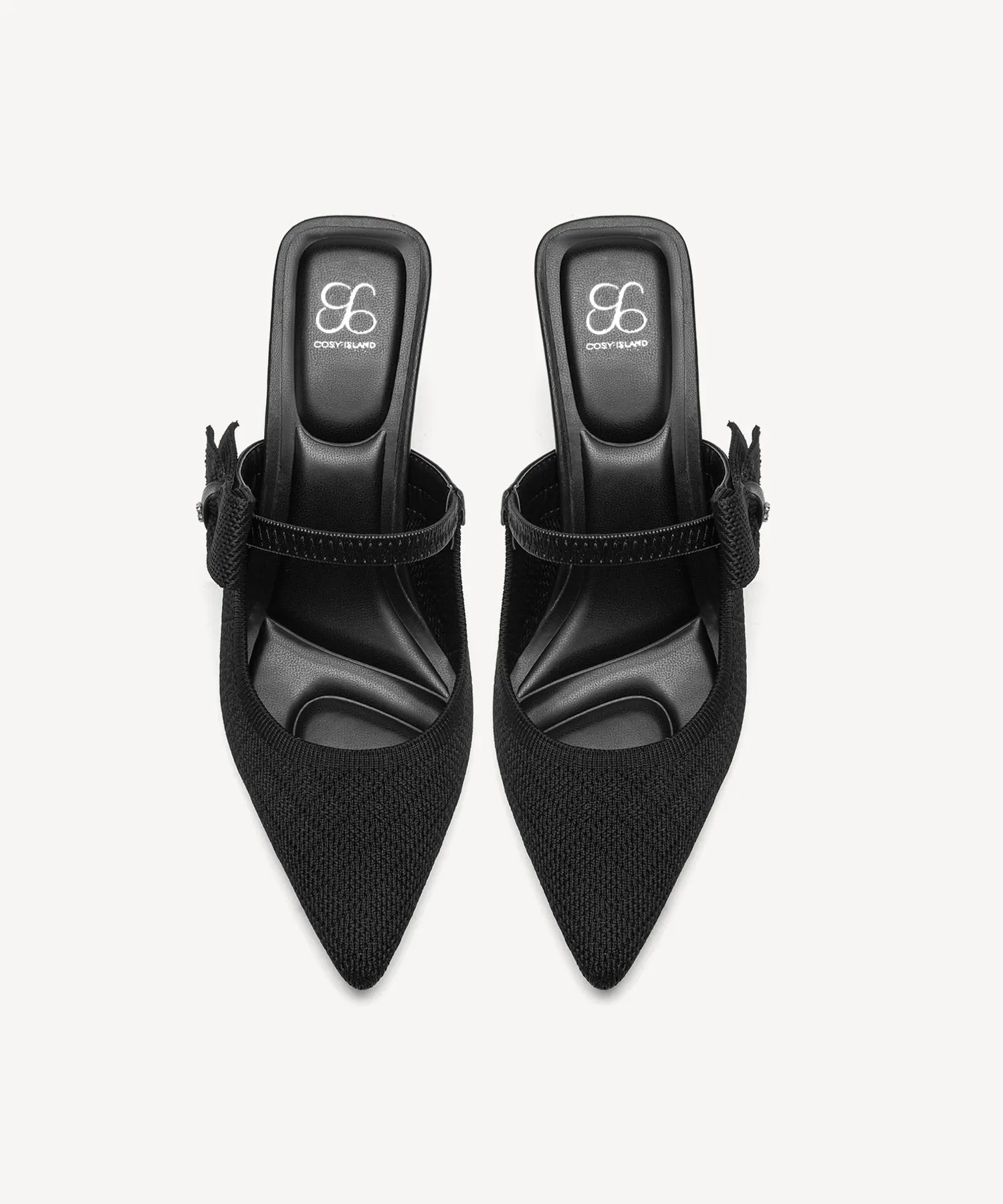 Bowknot Grace Pointed Toe Heeled Mules