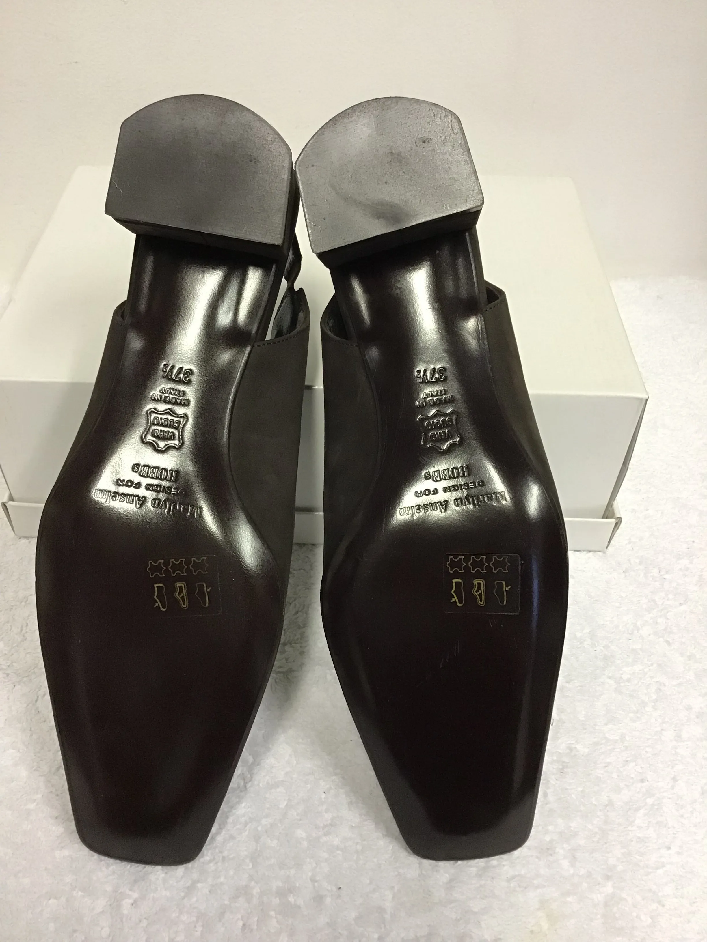 BRAND NEW HOBBS DARK BROWN SUEDE SLINGBACK HEELS SIZE 4.5/37.5