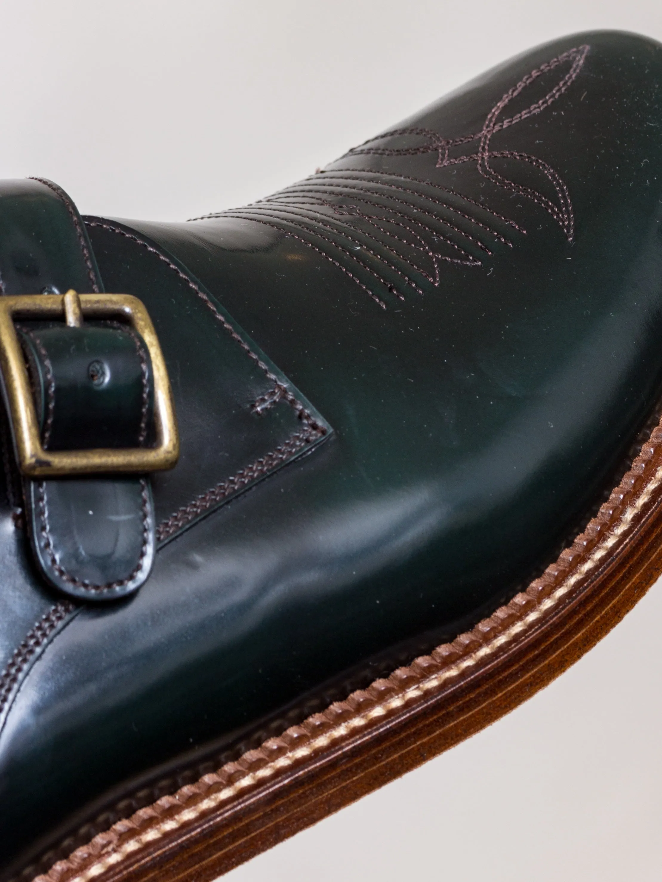 Bright Shoemakers, Western Monk, Bottle Green High Shine