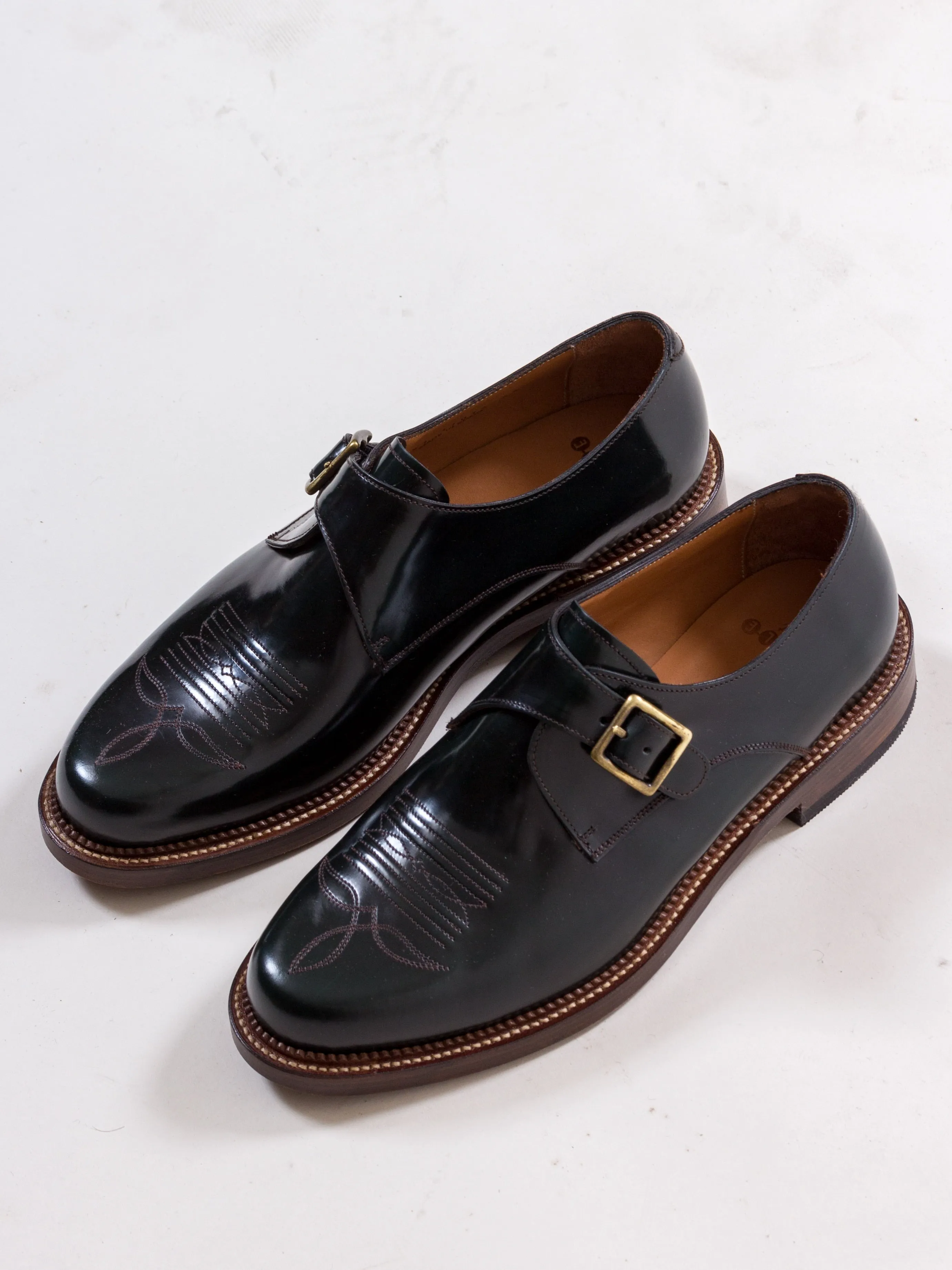 Bright Shoemakers, Western Monk, Bottle Green High Shine