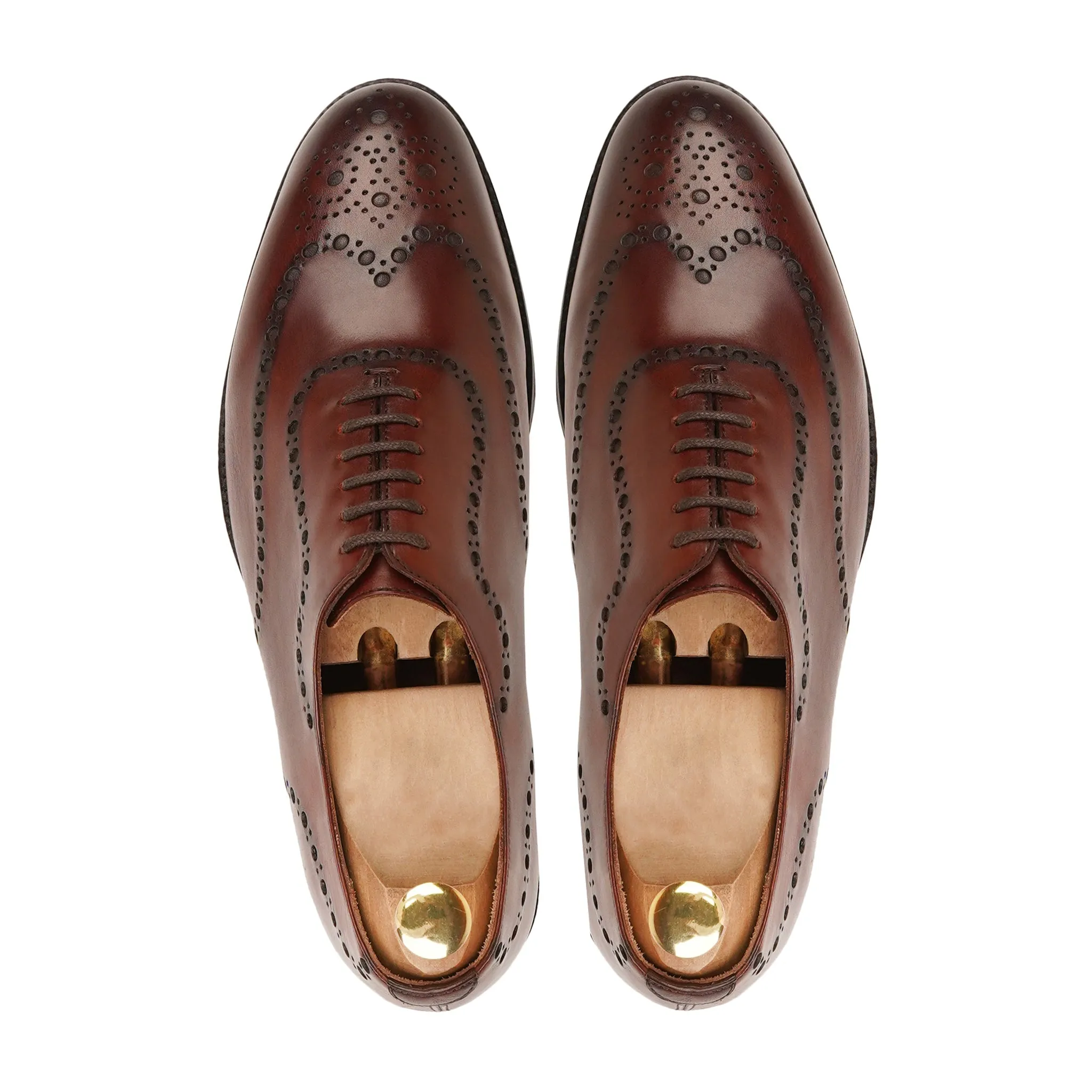 Bristol - Men's Oxblood Calf Leather Wholecut Shoe