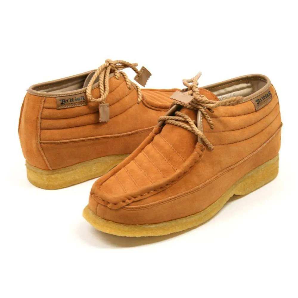 British Walkers Castle Men's Leather and Suede Three Quarter Lace Up Shoes