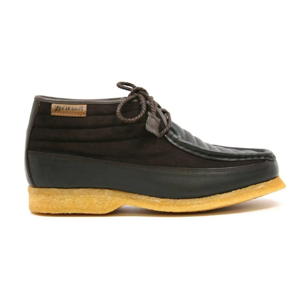 British Walkers Castle Men's Leather and Suede Three Quarter Lace Up Shoes