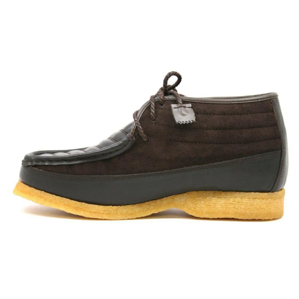British Walkers Castle Men's Leather and Suede Three Quarter Lace Up Shoes