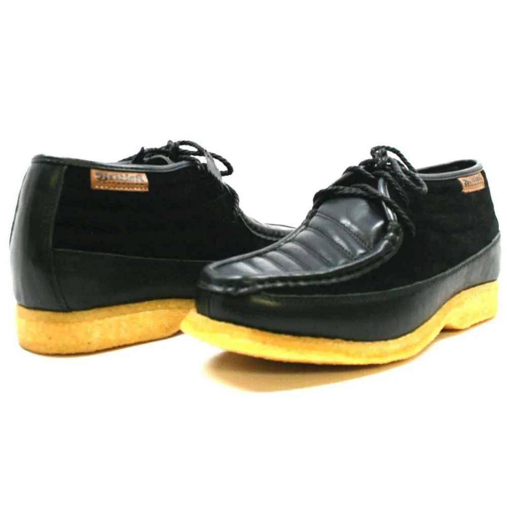 British Walkers Castle Men's Leather and Suede Three Quarter Lace Up Shoes