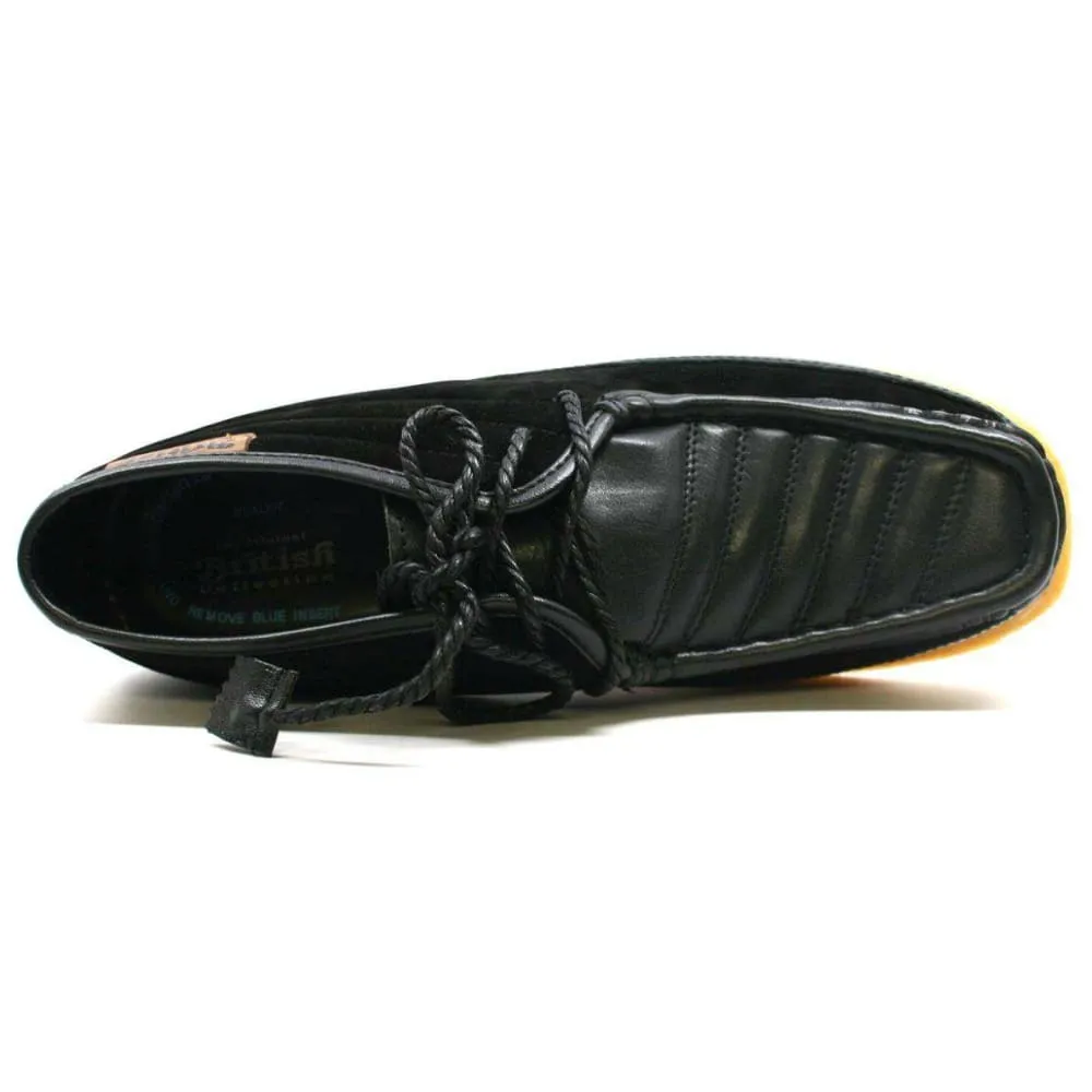 British Walkers Castle Men's Leather and Suede Three Quarter Lace Up Shoes