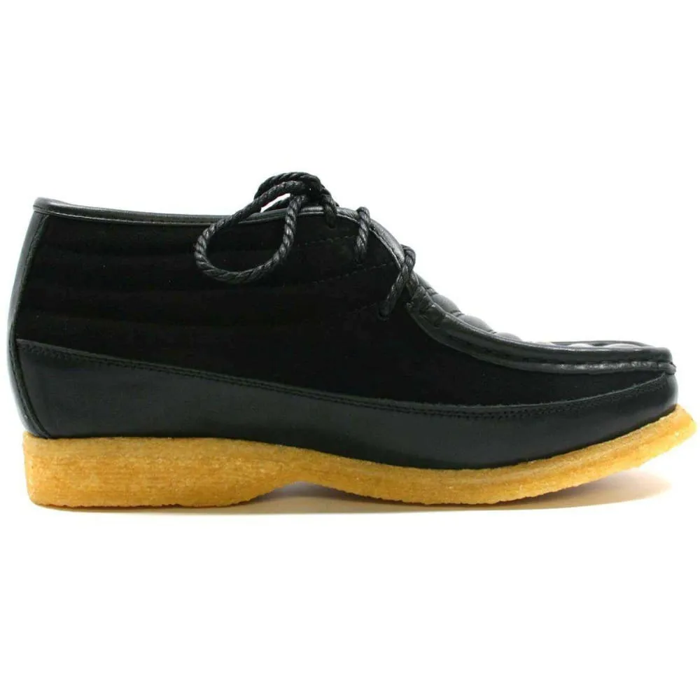 British Walkers Castle Men's Leather and Suede Three Quarter Lace Up Shoes