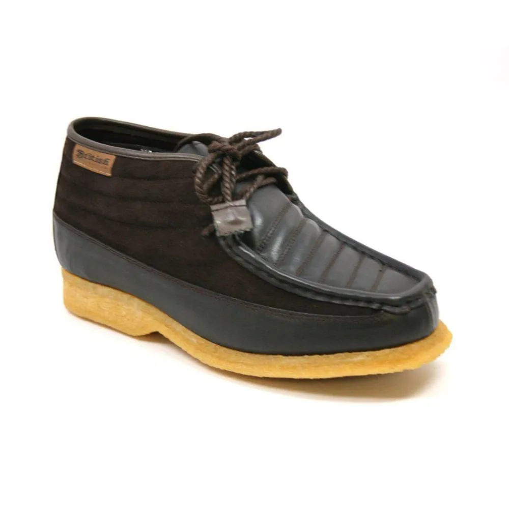 British Walkers Castle Men's Leather and Suede Three Quarter Lace Up Shoes