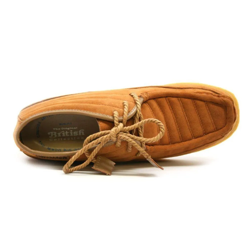 British Walkers Castle Men's Leather and Suede Three Quarter Lace Up Shoes
