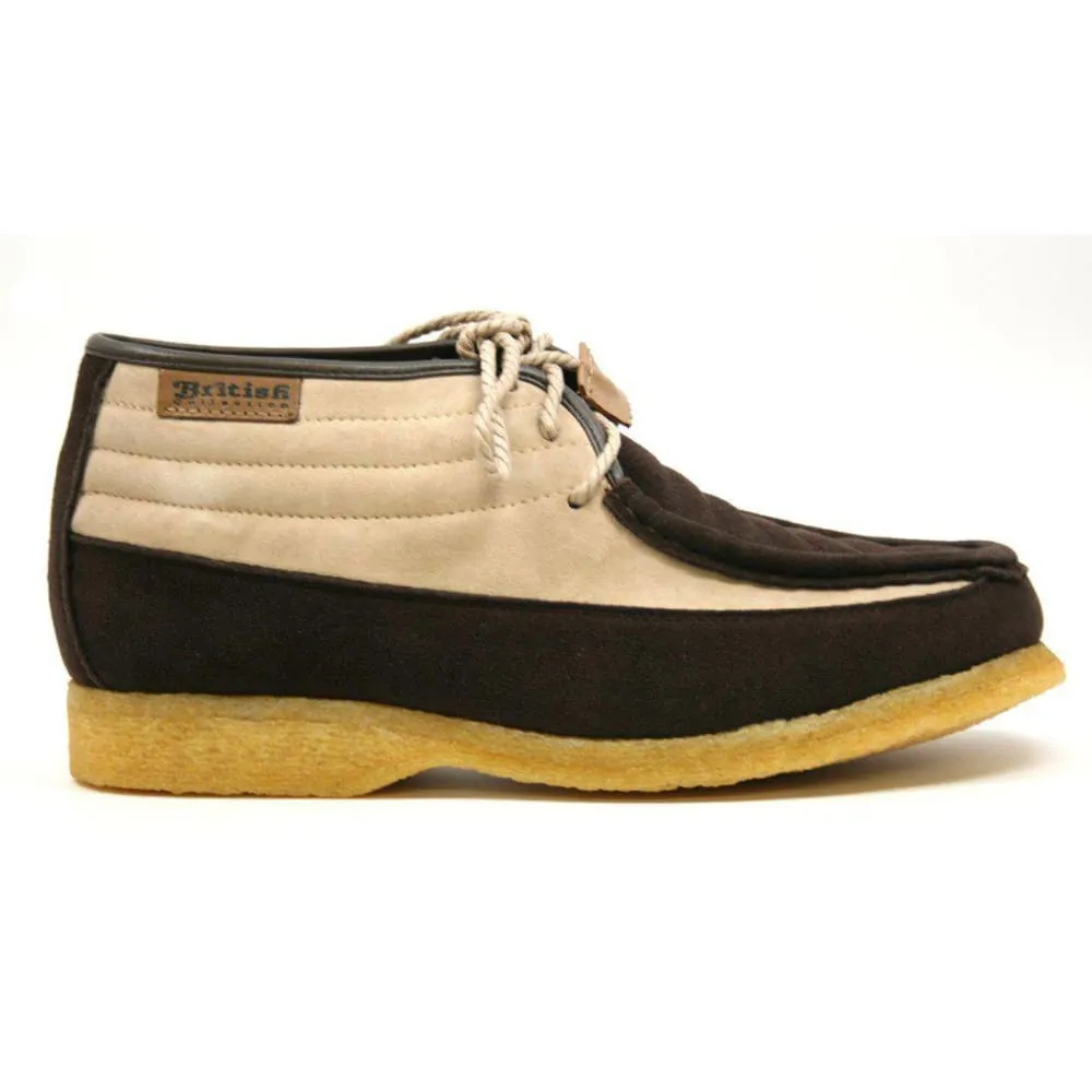 British Walkers Castle Men's Leather and Suede Three Quarter Lace Up Shoes