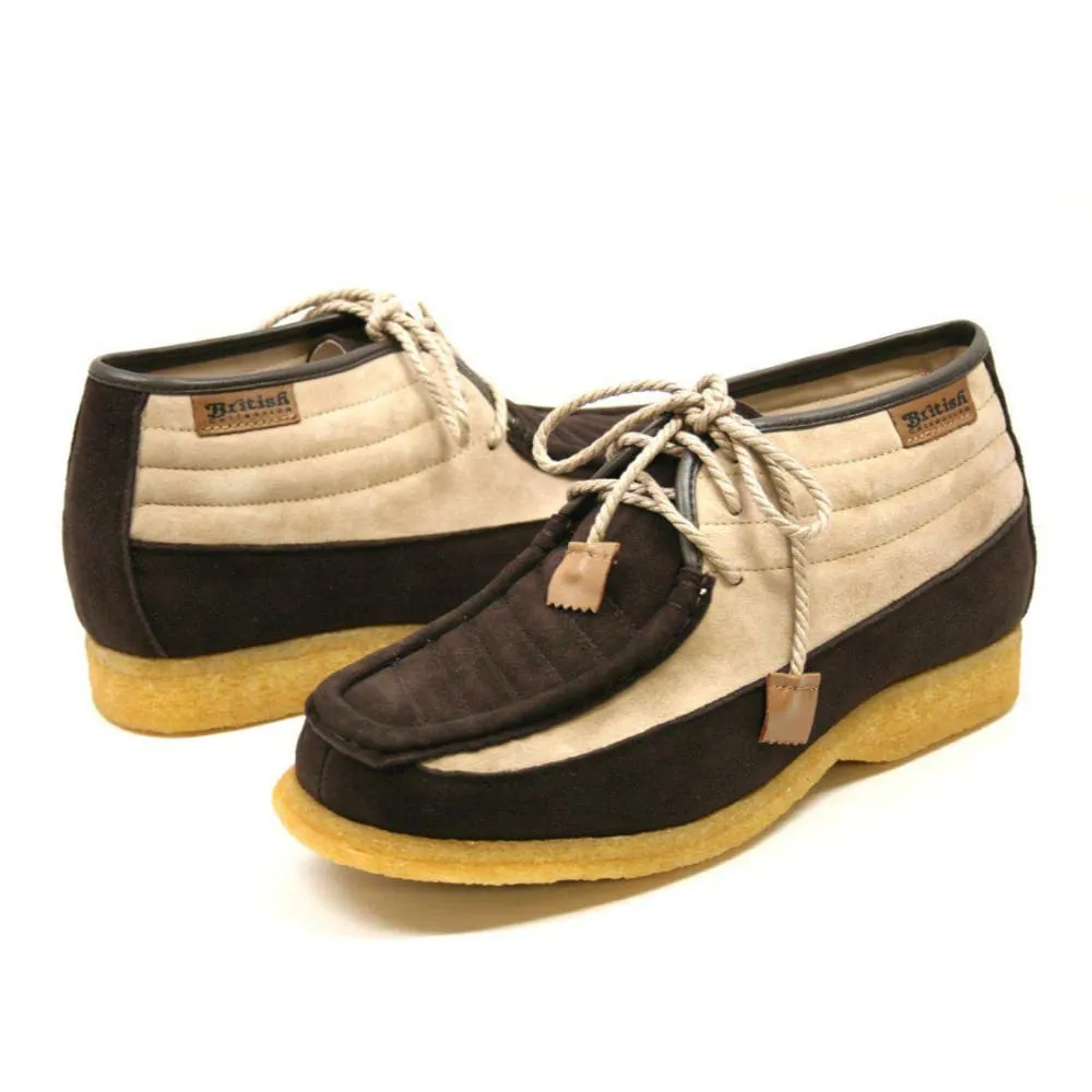 British Walkers Castle Men's Leather and Suede Three Quarter Lace Up Shoes