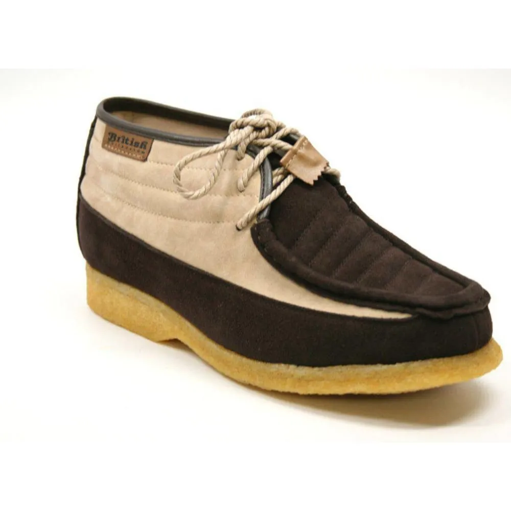British Walkers Castle Men's Leather and Suede Three Quarter Lace Up Shoes