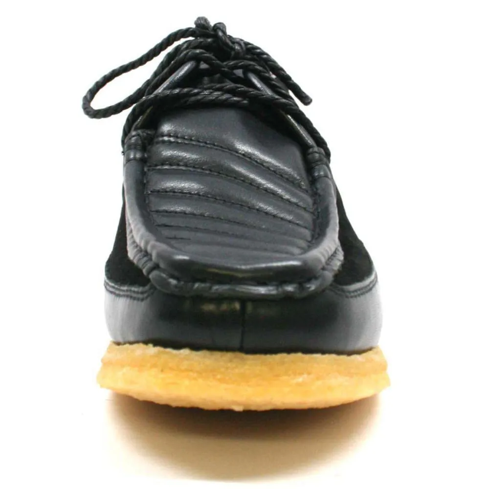 British Walkers Castle Men's Leather and Suede Three Quarter Lace Up Shoes