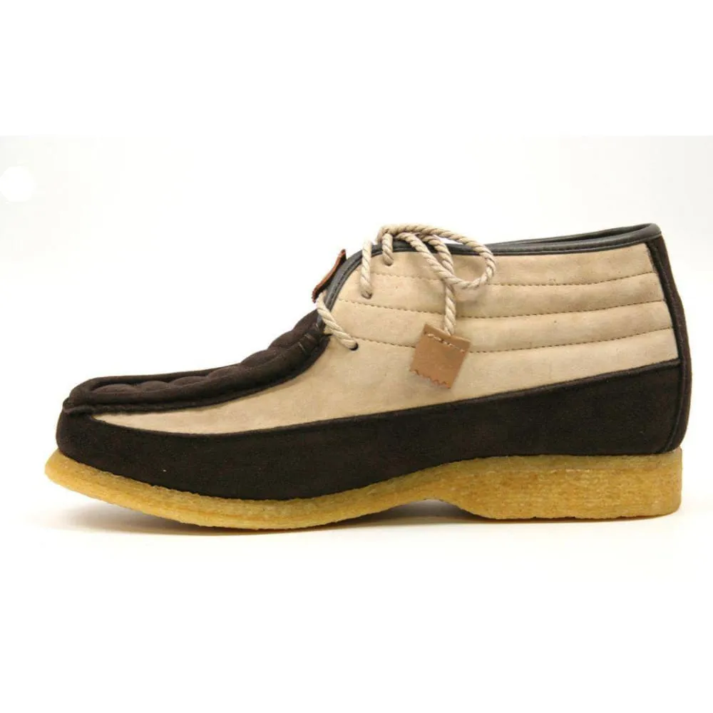 British Walkers Castle Men's Leather and Suede Three Quarter Lace Up Shoes