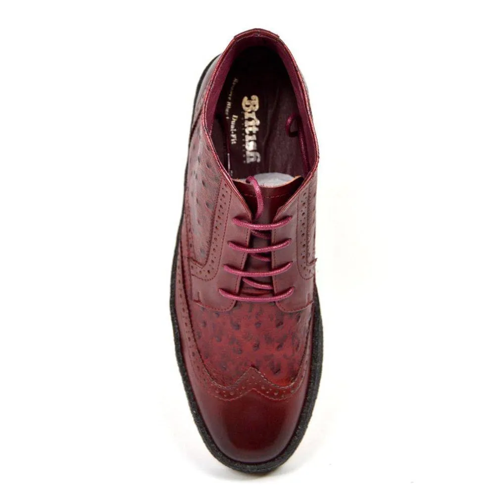 British Walkers Playboy Wingtip Limited Edition Men's Ostrich Leather High Top
