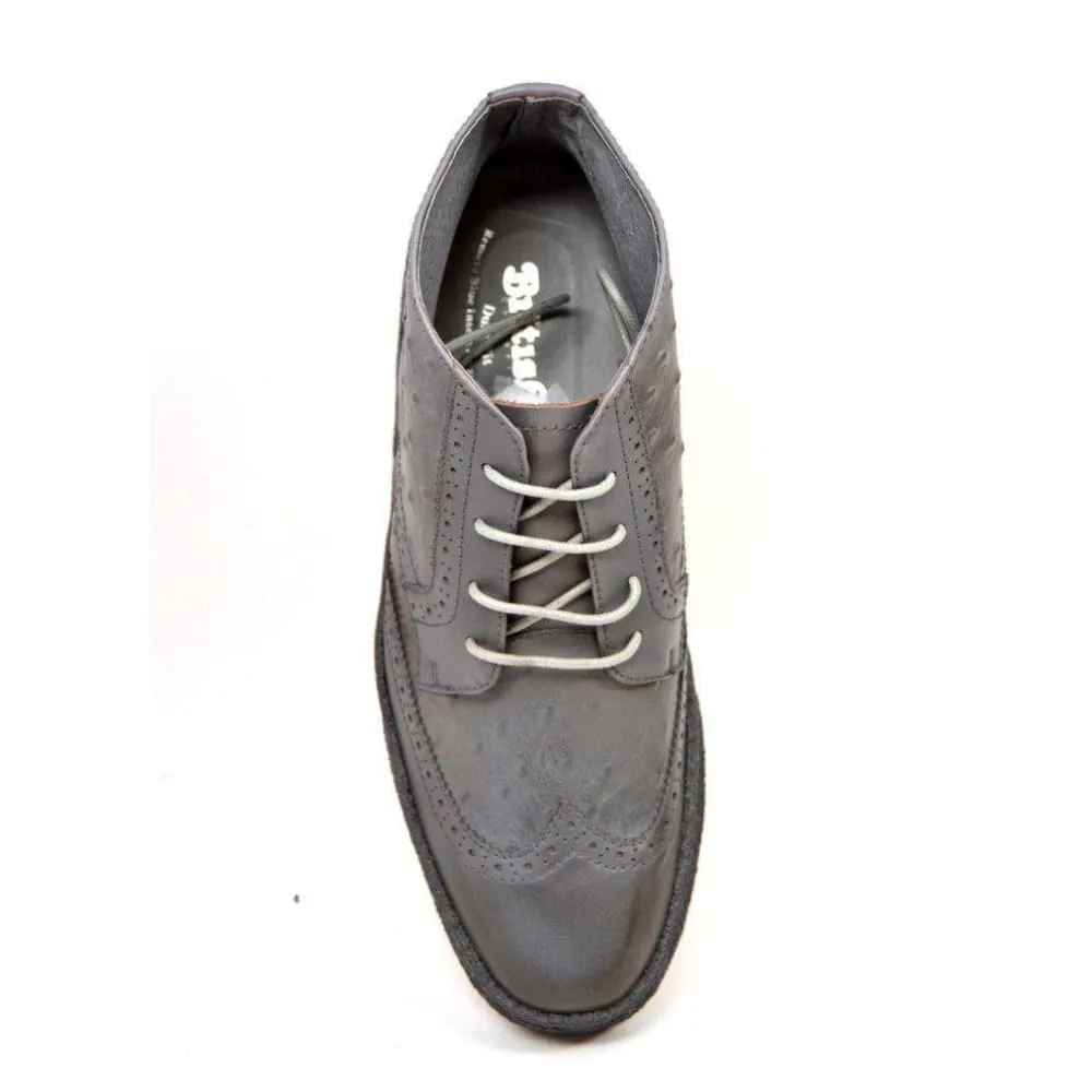 British Walkers Playboy Wingtip Limited Edition Men's Ostrich Leather High Top