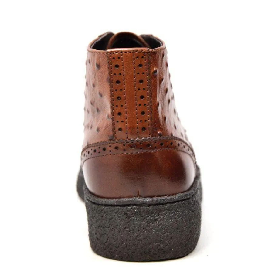 British Walkers Playboy Wingtip Limited Edition Men's Ostrich Leather High Top