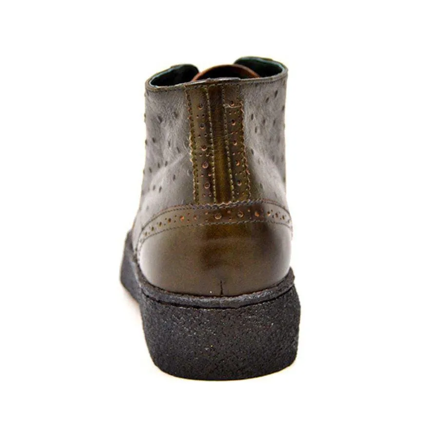 British Walkers Playboy Wingtip Limited Edition Men's Ostrich Leather High Top