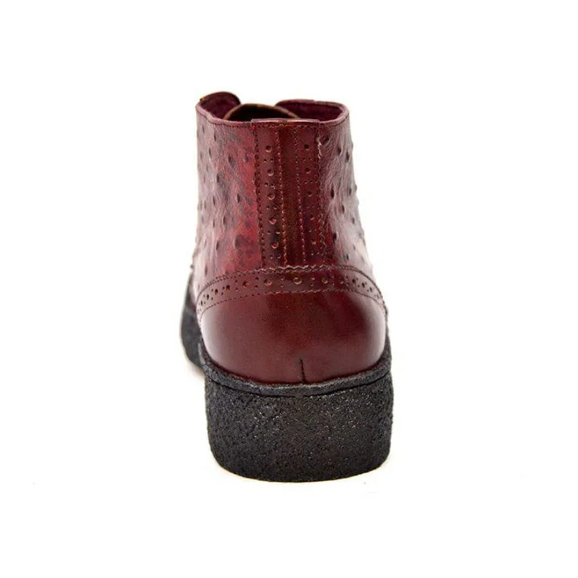 British Walkers Playboy Wingtip Limited Edition Men's Ostrich Leather High Top
