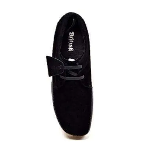 British Walkers Somerset Weaver Low Top Style Men's Black Suede Crepe Sole
