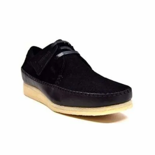 British Walkers Somerset Weaver Low Top Style Men's Black Suede Crepe Sole