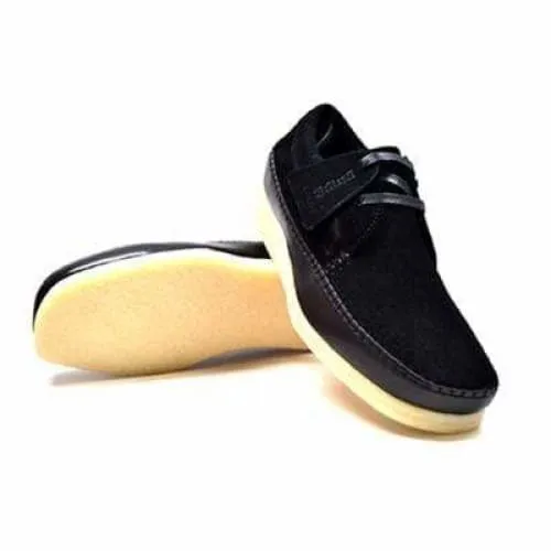 British Walkers Somerset Weaver Low Top Style Men's Black Suede Crepe Sole