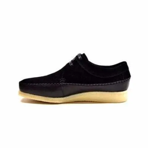 British Walkers Somerset Weaver Low Top Style Men's Black Suede Crepe Sole