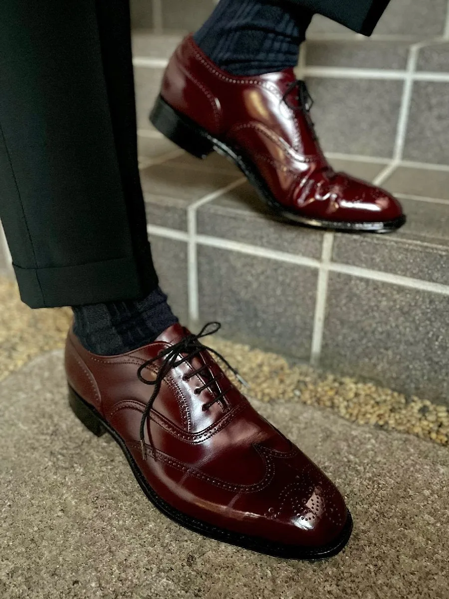 Brogue Carved Men's Leather Business Shoes