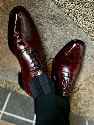Brogue Carved Men's Leather Business Shoes