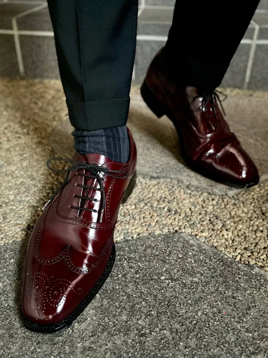 Brogue Carved Men's Leather Business Shoes