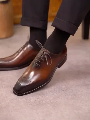 Brogue Men's Lace-up Leather Shoes