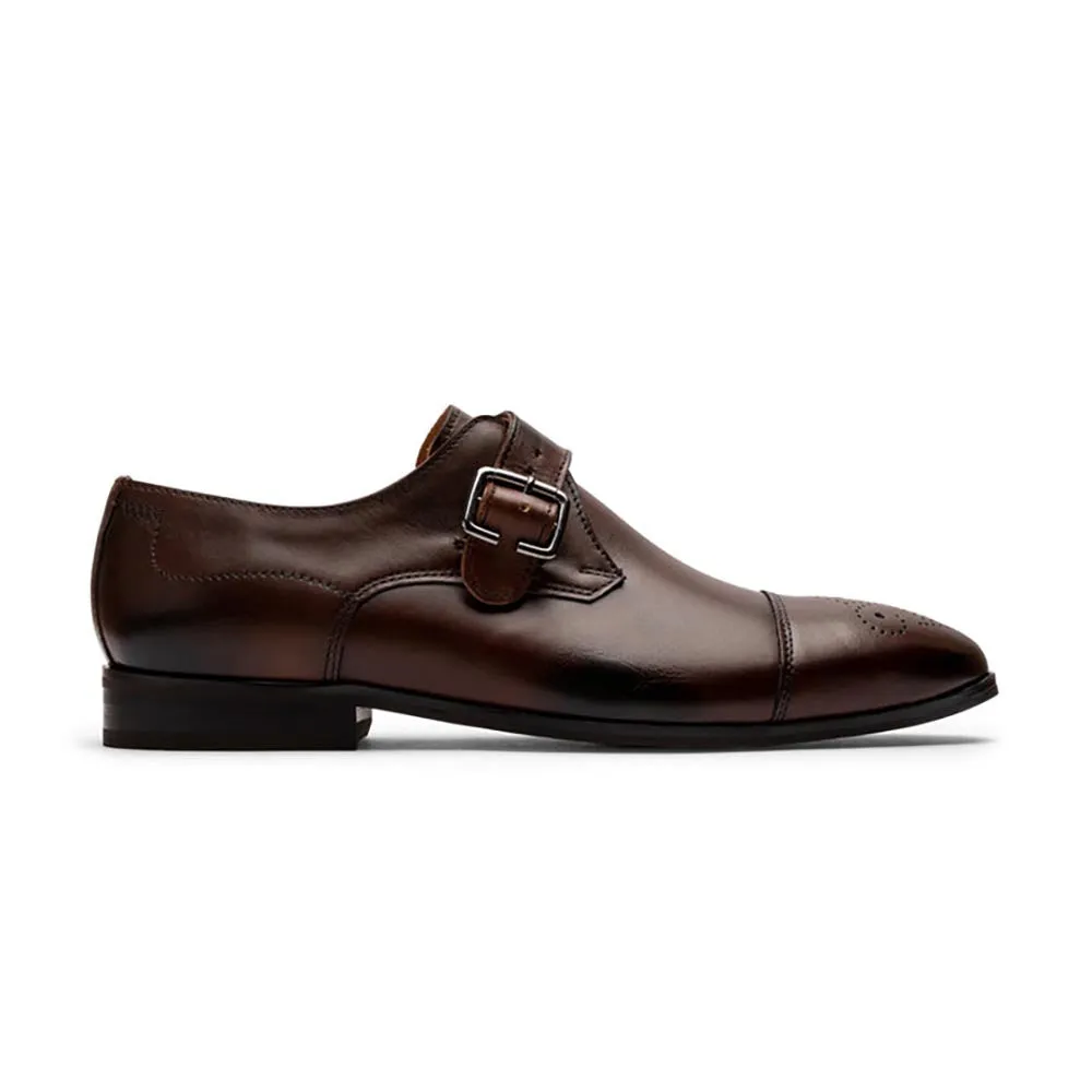 Brown Captoe Single Classic Monk Strap