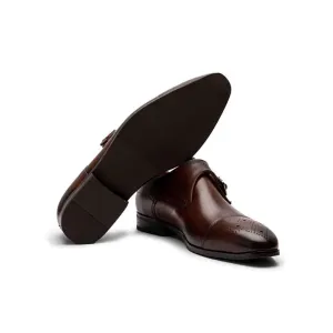 Brown Captoe Single Classic Monk Strap