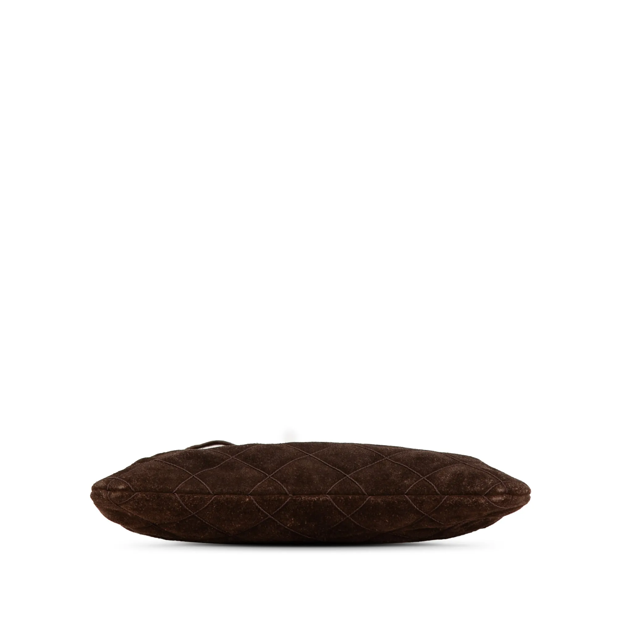 Brown Chanel CC Quilted Suede Tassel Crossbody