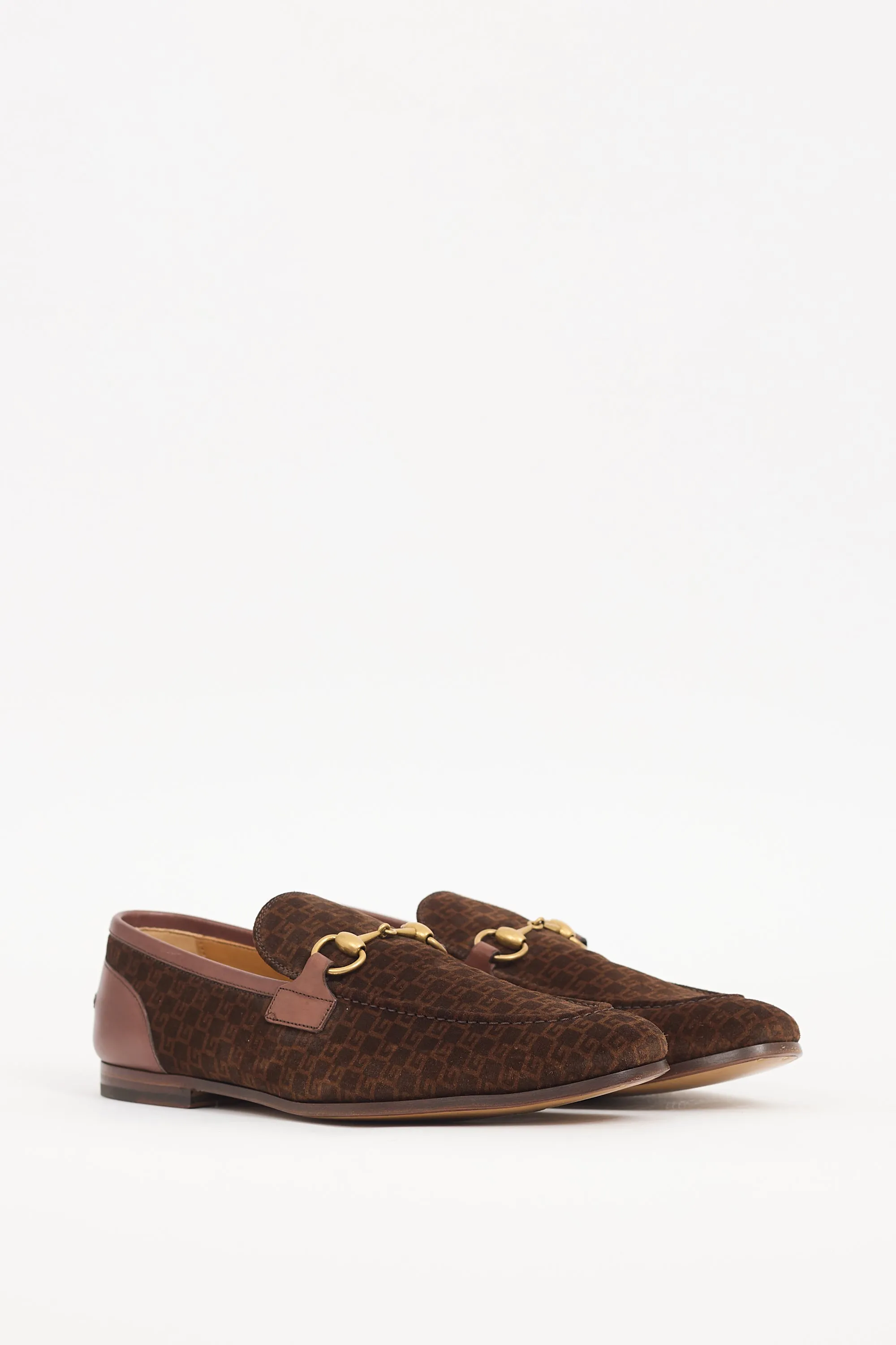 Brown Suede Mini G Cube Loafer