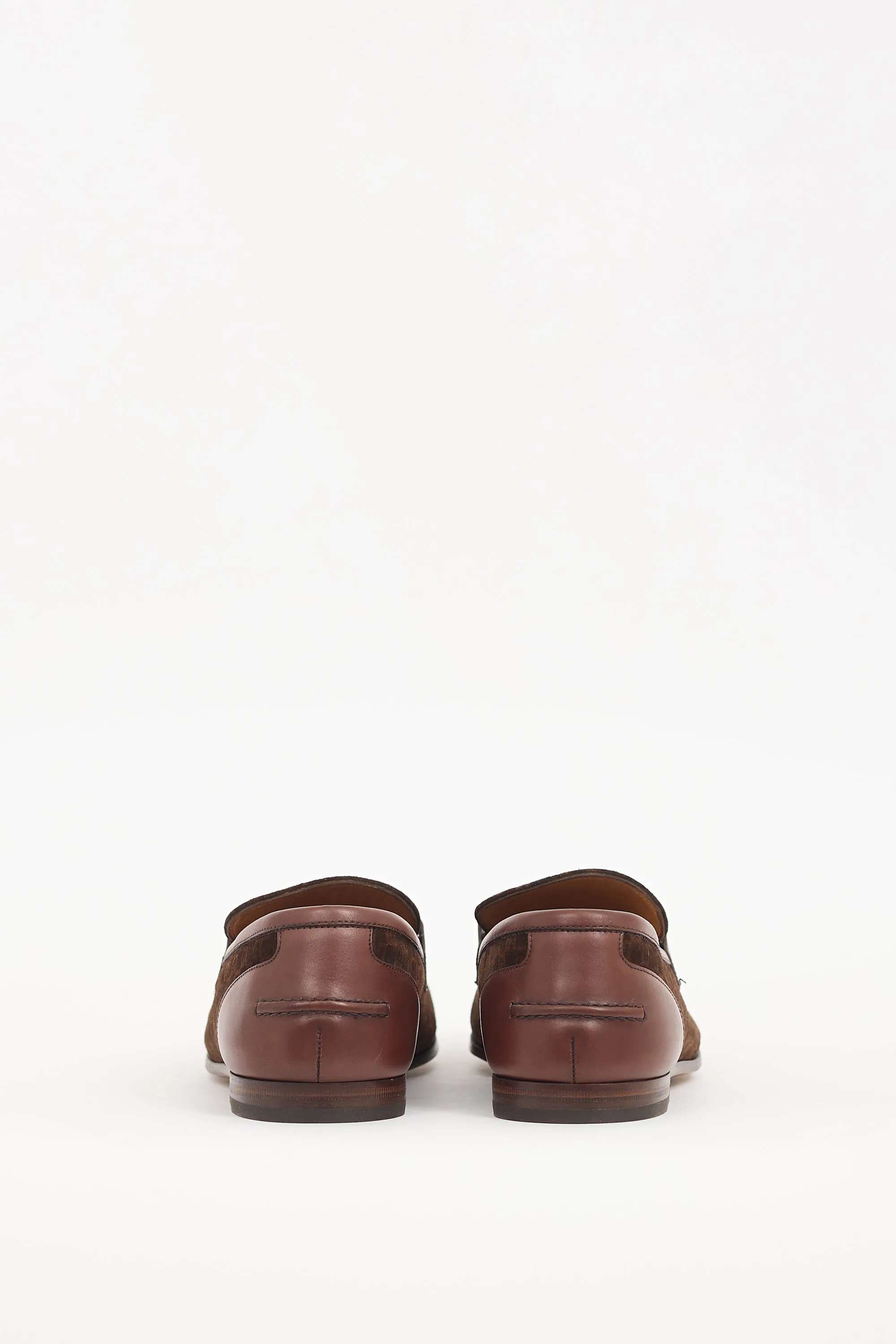 Brown Suede Mini G Cube Loafer