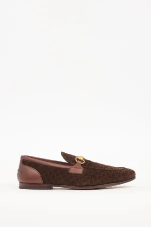 Brown Suede Mini G Cube Loafer