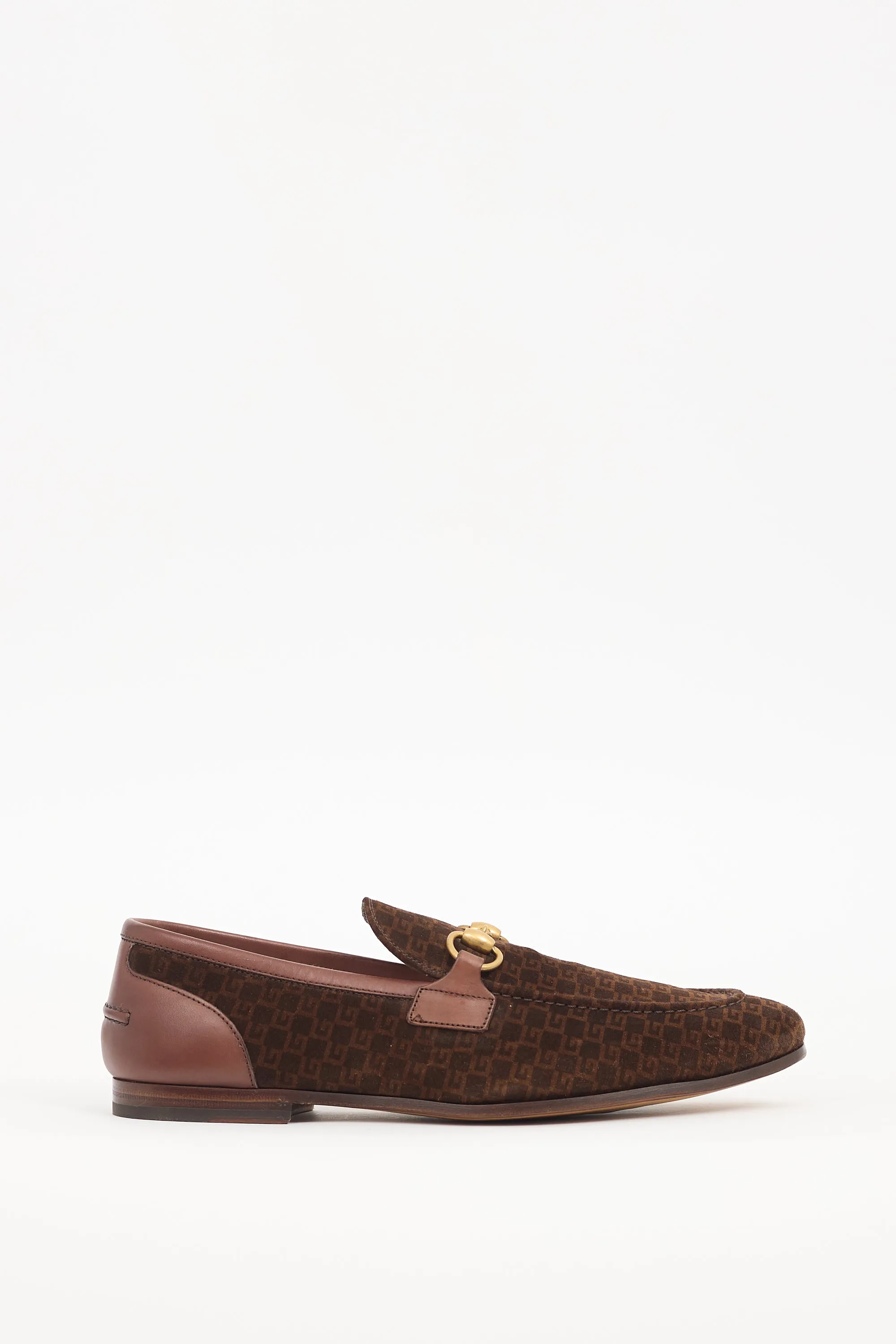 Brown Suede Mini G Cube Loafer