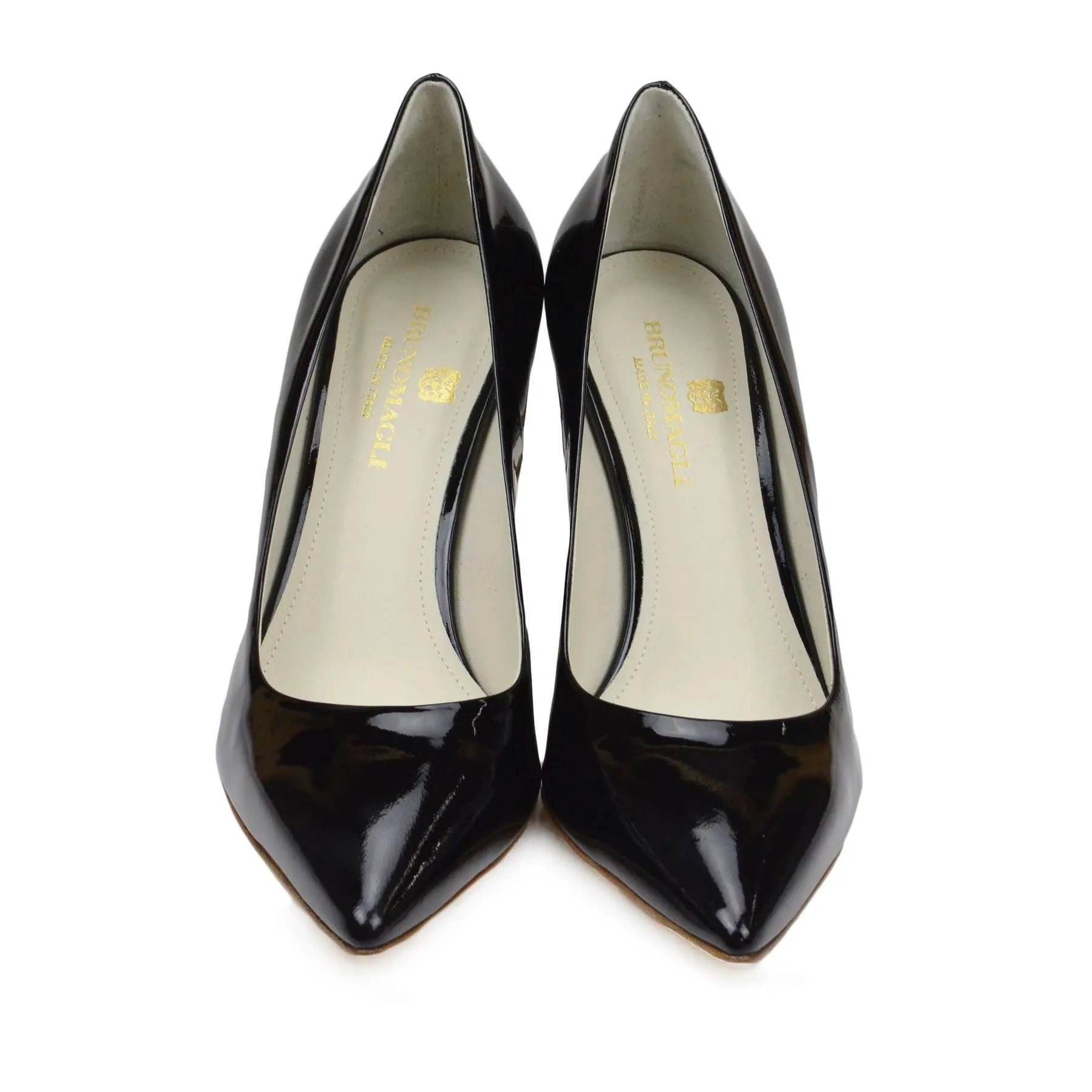Bruno Magli Luxury Italian Handcrafted Elsa Women's Black Patent Leather Pumps (BMWS1109)