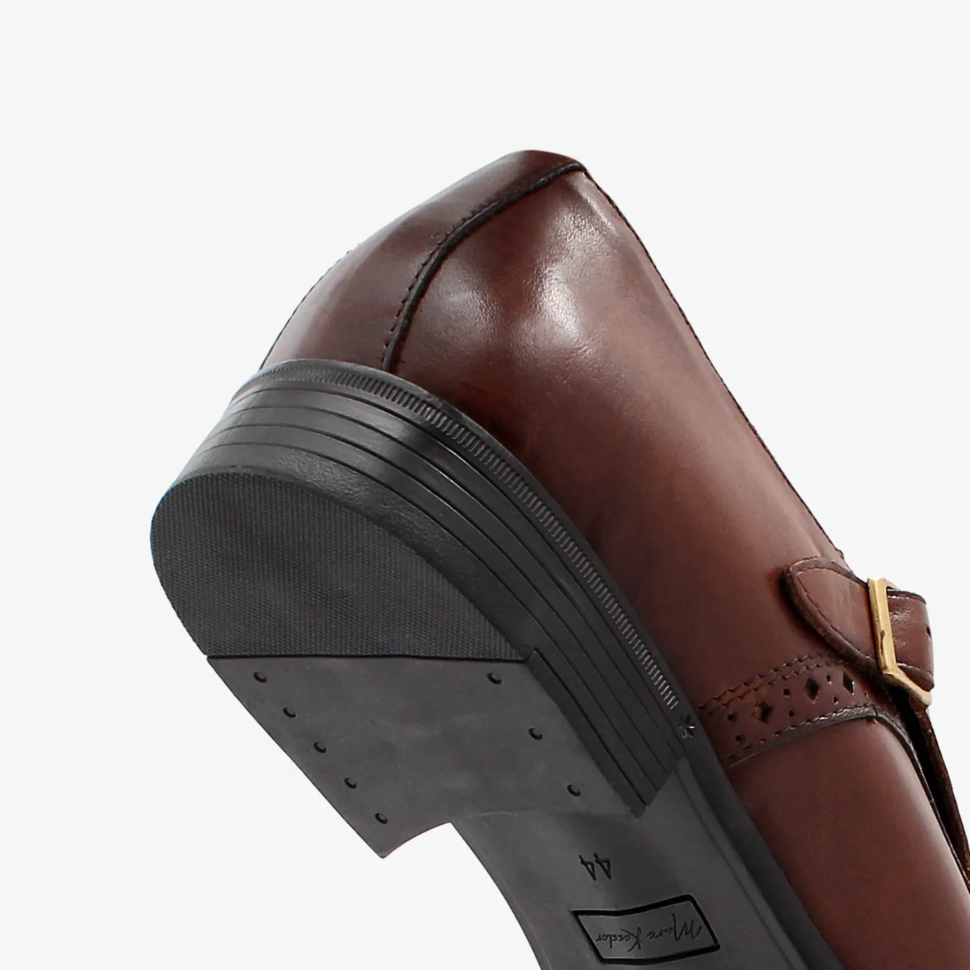 Buckled Monkstrap Leather Shoes for Men