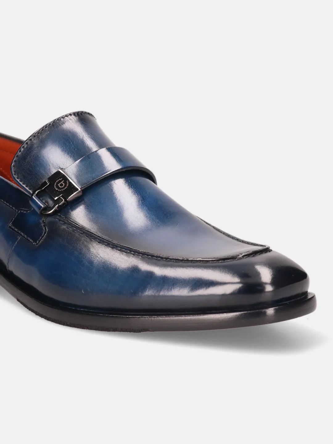 bugatti Blue Premium Leather Loafers