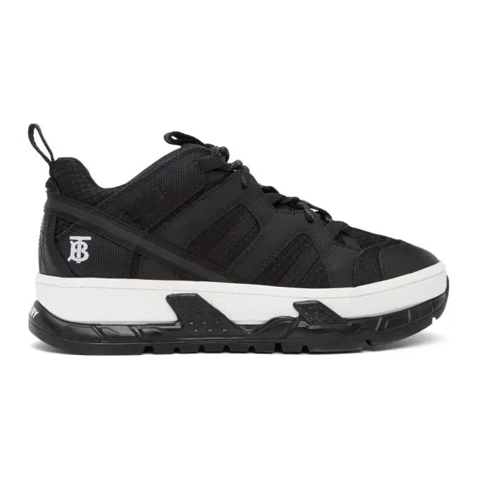 Burberry Black Leather Union Sneakers