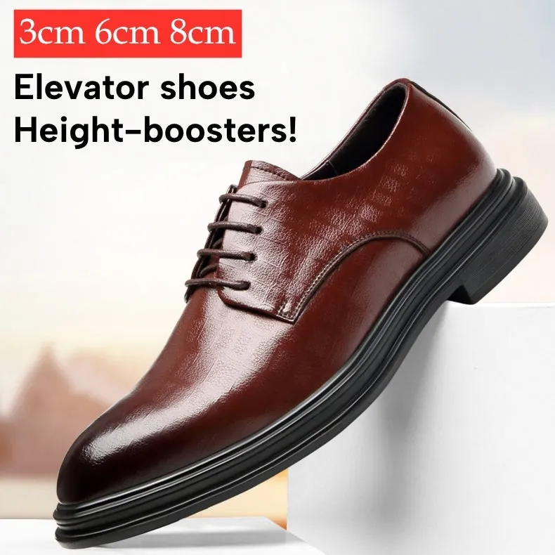 Business Dress Formal Men's Shoes Elevator Heightening Instantly Boost Tall Height 3cm / 8cm