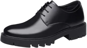 Bussiness Formal Oxfords Lace Up Soft Plain-Toe Casual Summer Breathable Soft Sole Derby Shoes