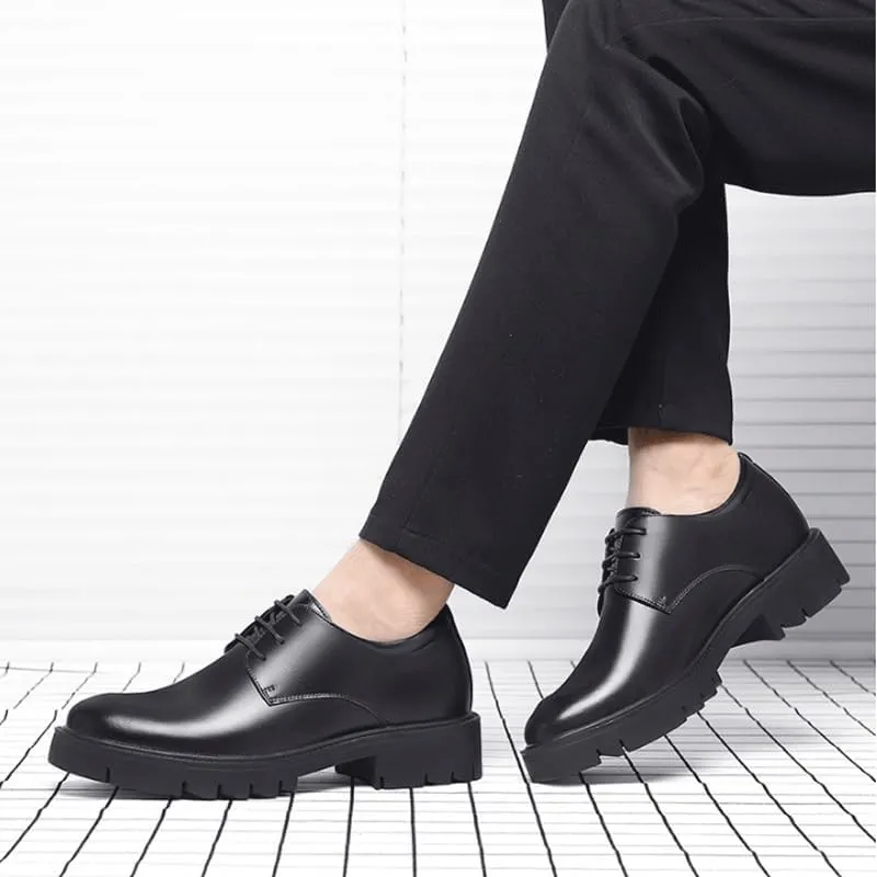 Bussiness Formal Oxfords Lace Up Soft Plain-Toe Casual Summer Breathable Soft Sole Derby Shoes