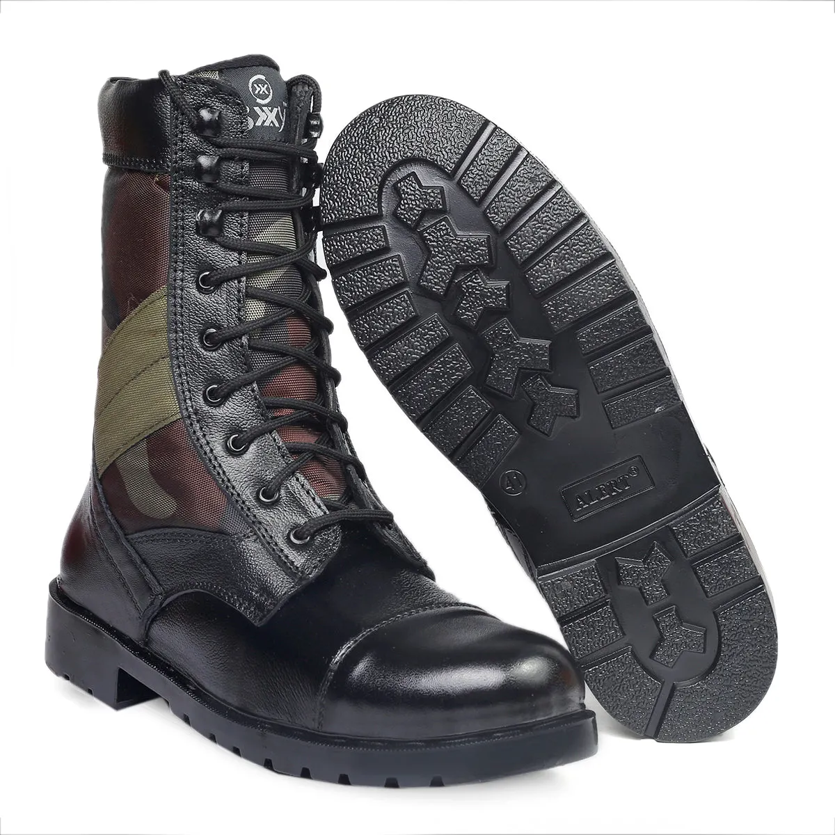 BXXY Men's Pure Leather High Ankle Army Boots