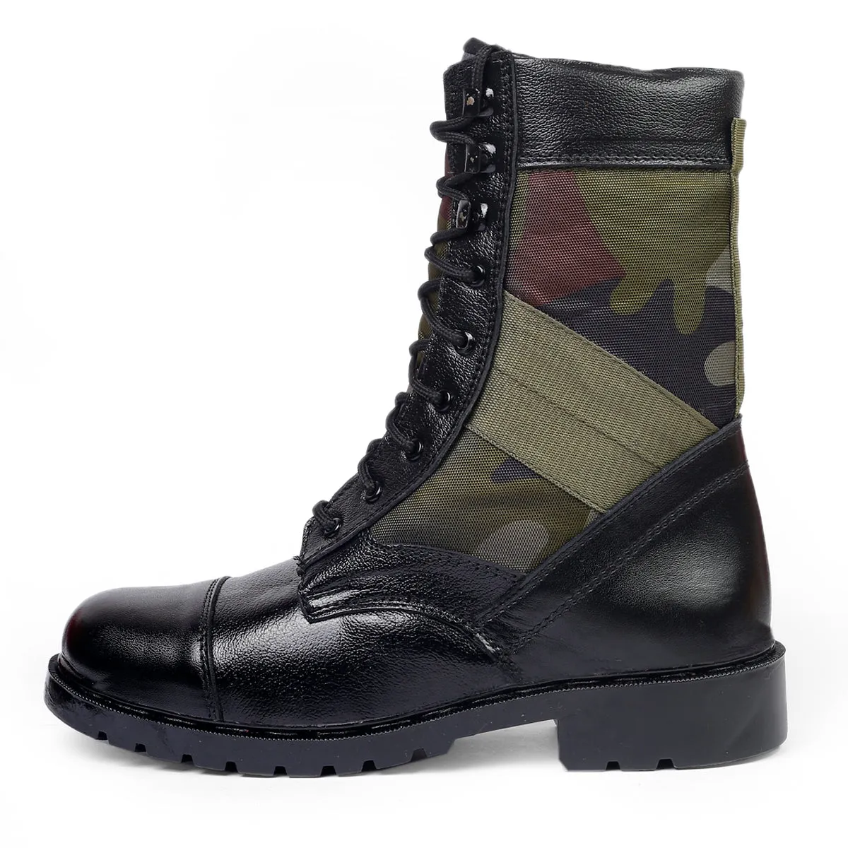 BXXY Men's Pure Leather High Ankle Army Boots